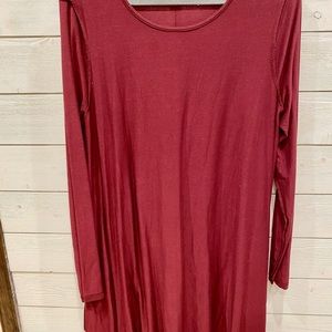 Long sleeve swing dress